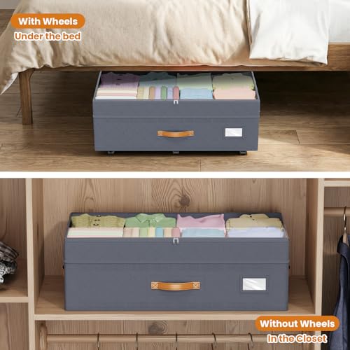 Budding Joy 80L 2 Pack Adjustable Under Bed Storage - Image 6