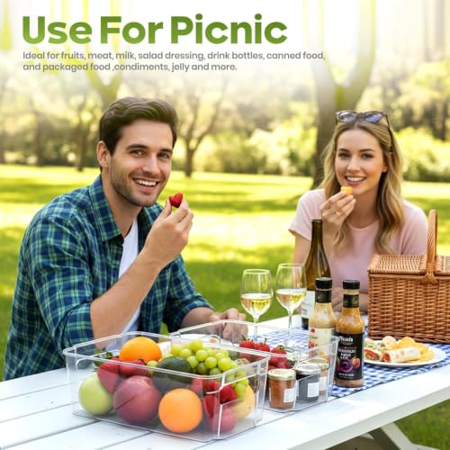 Utopia Home Plastic Stackable Storage Bins for Fridge, 8 Pack - Image 2