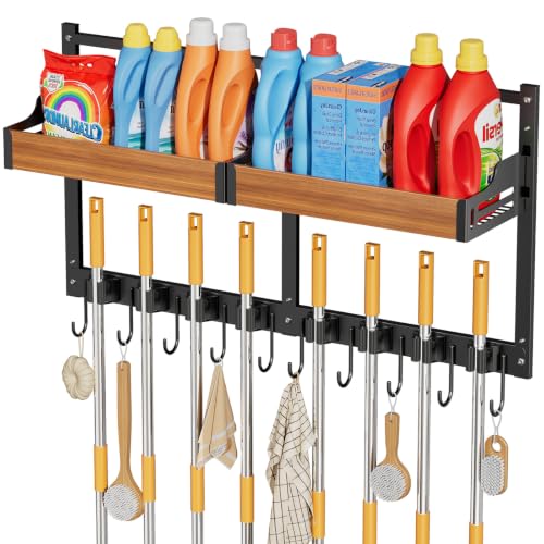 Broom Holder Wall Mount, Broom and Mop Organizer Wall - Image 2