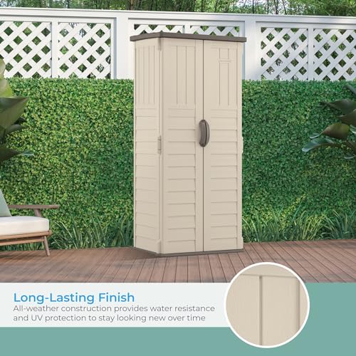 Suncast Vertical Outdoor Storage Shed with All-Weather - Image 7