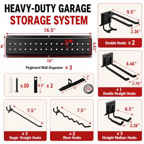 Garage Wall Organizer - 450 LBS Heavy Duty Garage Wall Organizer - Image 3
