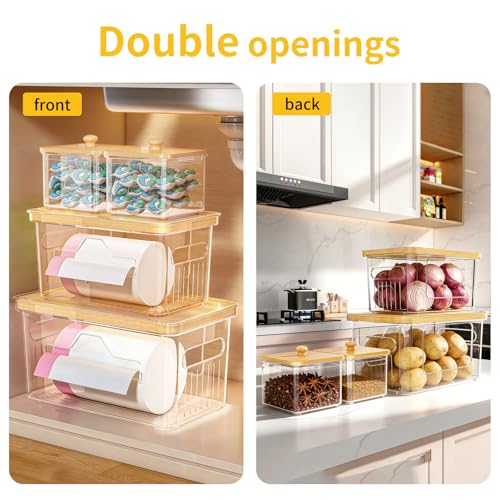 FELIZHOUSE 4 Pack Trash Bag Holder with Bamboo Lid, | All Products - Image 5