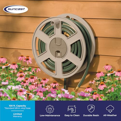 Suncast Sidewinder Wall Mount Garden Hose Reel, 100 Feet Capacity - Image 5