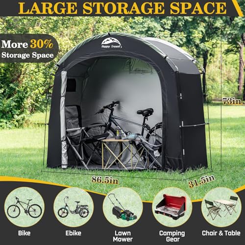 Bike Storage Shed Tent, Waterproof Portable Bicycle Cover Shed - Image 4