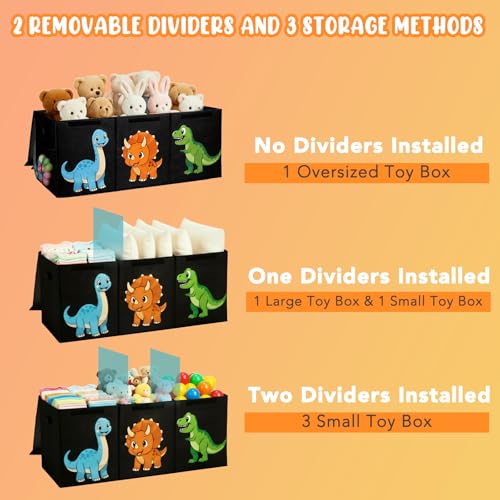Extra Large Collapsible Toy Box Chest, Sturdy Dinosaur Toy - Image 5
