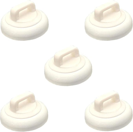 Magnetic Cable Zip Tie Mounts Clips Multipurpose Zip Ties Mount Base Holder Black Wire Cable Holder Mount Wire Clips Management for Home Office Marine Electrical Wiring (White, 5 Piece)