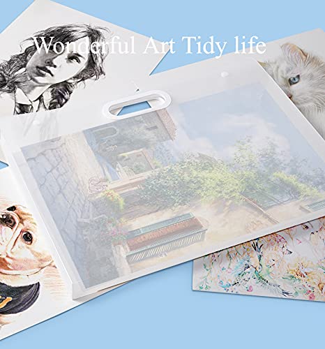Plastic Art Portfolio, Large Art Portfolio with Handles - Image 7