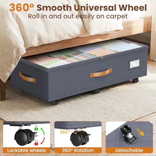 Budding Joy 80L 2 Pack Adjustable Under Bed Storage - Image 4