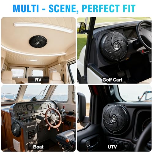 STUDIOFINIX 5.25" Woofer Waterproof Marine Speakers,6.39" Overall - Image 7