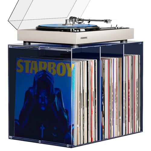 Bikoney Vinyl Record Storage,Stackable Cube Acrylic Vinyl - Image 2