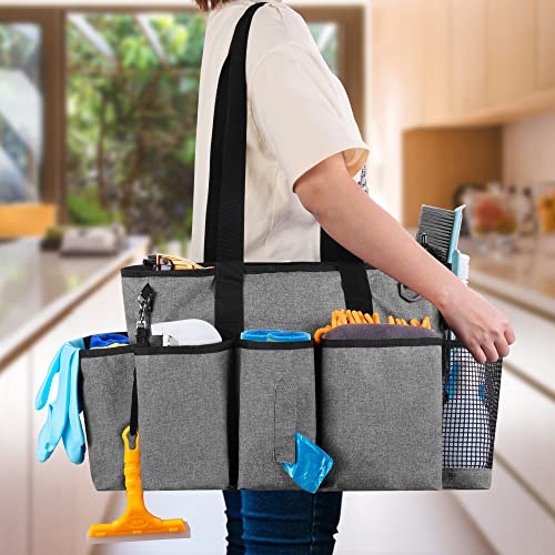 LoDrid Professional Cleaning Tote Caddy for Cleaning Supply, Gray - Image 3