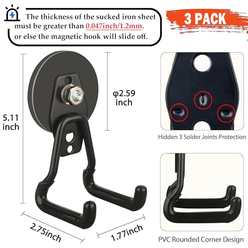Pro-Mag Upgraded Large Magnetic Hooks,Strong Heavy Duty - Image 3