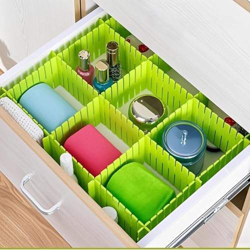ZOENHOU 60 PCS Green Drawer Dividers, 12.6 x 2.8 Inch - Image 6