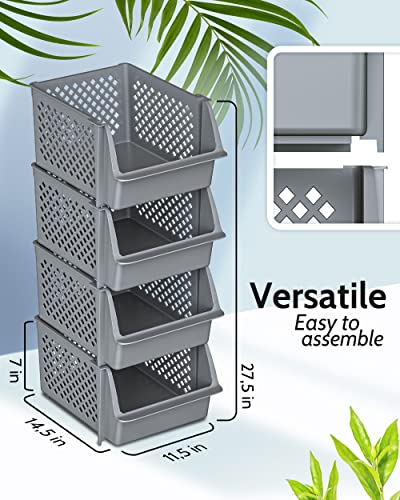 Skywin Stackable Storage Bins Open Front for Pantry - Image 3
