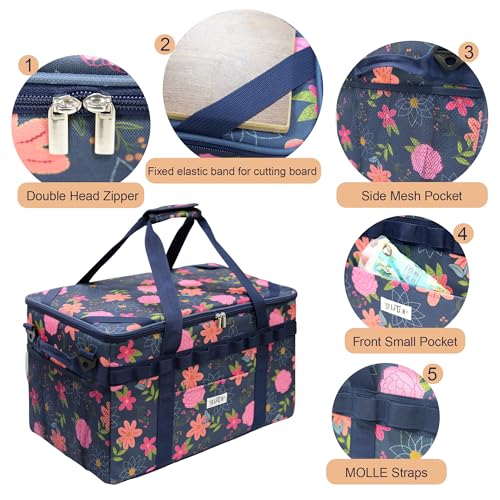 Floral Camping Gear Organizer, Travel Storage with Pouches, 42L - Image 5