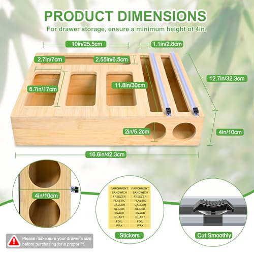 MSJGA Magnetic Food Bag Storage Organizer for Drawer | All Products - Image 4