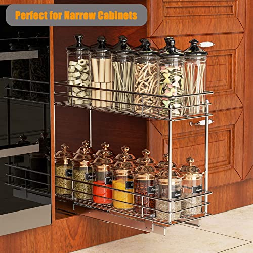 ROOMTEC Pull Out Cabinet Organizer for Narrow Cabinet (5" W X 21" - Image 3