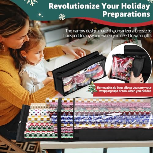 Hanging Wrapping Paper Organizer Storage, Over Door Gift - Image 4