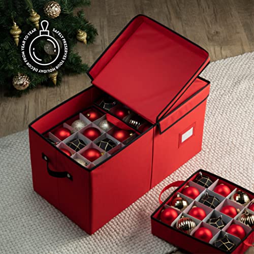 ZOBER Christmas Ornament Storage Box - Stores 128 3" - Image 3