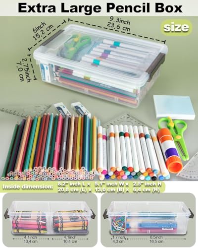 6 Pack Extra Large Pencil Box with Removable Divider | All Products - Image 3