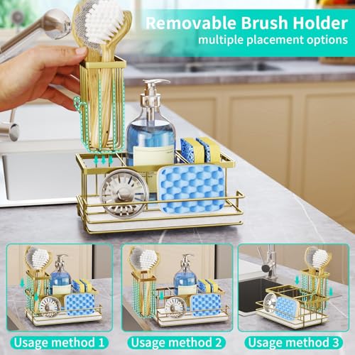 HapiRm Sink Caddy Sponge Holder - Kitchen Sink Organizer - Image 4