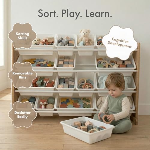 Humble Crew Kids Toy Organizer with 20 Bins, 4 Tier Storage - Image 6