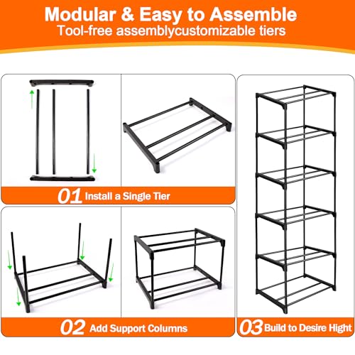 8-Tier 3D Printer Filament Storage Rack – Heavy-Duty Metal - Image 7