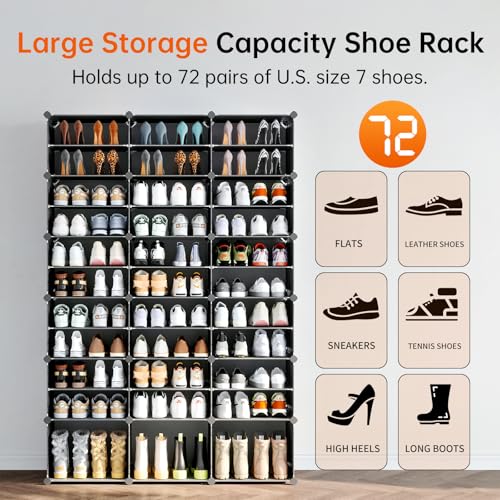 MAGINELS 6-Tier Shoe Rack,Expandable Plastic Shoe Cabinet. Shoe - Image 4
