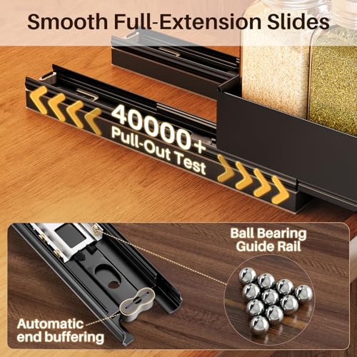 SNTD Pull Out Spice Rack Organizer for Inside Cabinets - Image 7