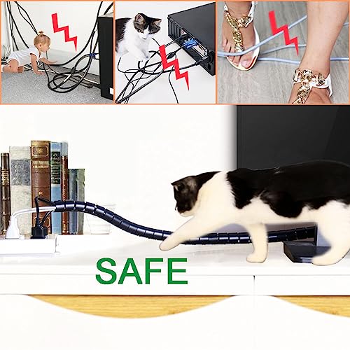 Large PC Cable Management Tube Sleeve Under Desk Wire Organizer - Image 5