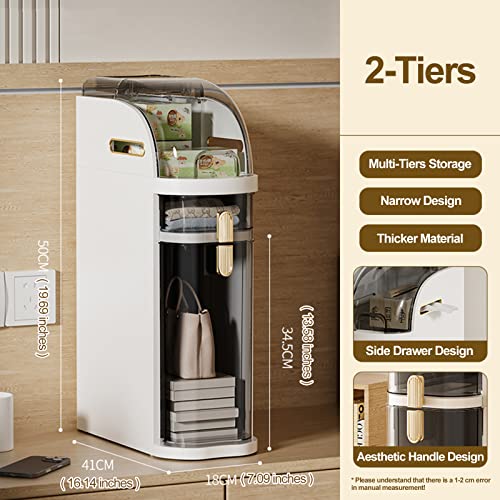 Small Bathroom Storage Cabinet Waterproof 7.09″ Narrow Slim Gap - Image 3