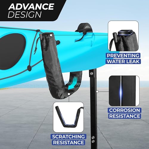 Yes4All 175 lbs Storage Freestanding Double Kayak Rack - Image 5