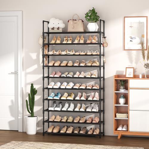 VTRIN 10 Tier Shoe Rack Tall Large Capacity Wide Shoe Organizer - Image 3