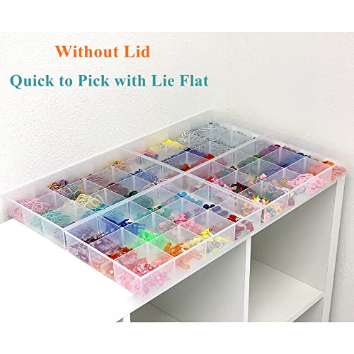 2 Pack Fixed 12 Grids Clear Plastic Organizer Sorting Tray - Image 6