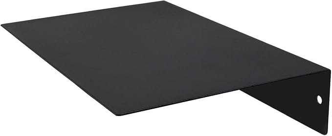 Floating Wall Shelf — 8×12" Industrial Steel, Black