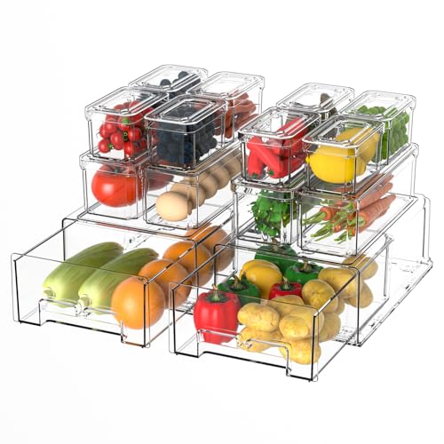 damynuo 14 Pack Clear Fridge Organizer with Lids and | All Products - Image 2