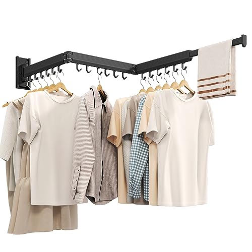 Wall Mounted Tri-Fold Clothes Drying Rack, Heavy Duty - Image 2