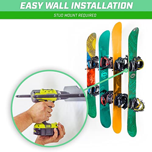 GoSports Wall Mounted Ski and Snowboard Storage Rack - 2 - Image 6