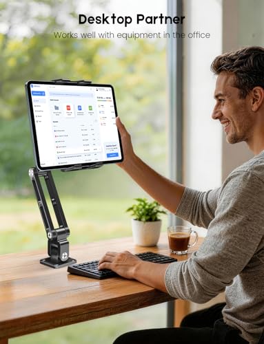OHLPRO Tablet Wall Mount Holder, 360° Heavy Duty Aluminum iPad - Image 5