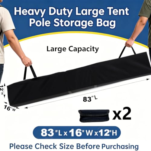 83 x 16 x 12 Inches, 260L Extra Long Camping Tent Storage Bag - Image 3