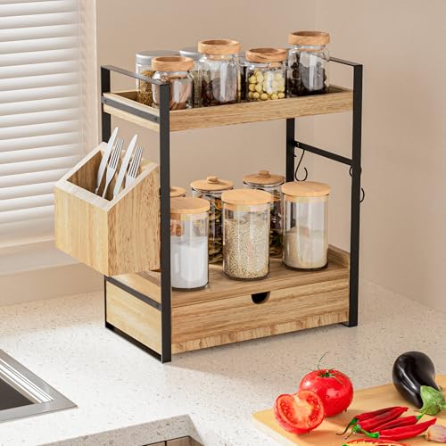 2-Tier Bathroom Counter Organizer, Wooden Vanity She | All Products - Image 6