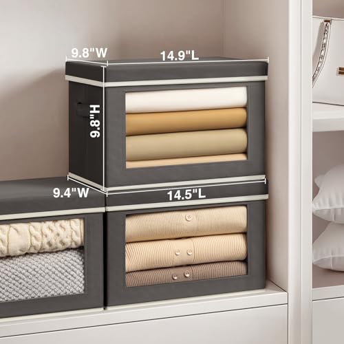 Homsorout Storage Bins with Lids - Fabric Storage Boxes - Image 3