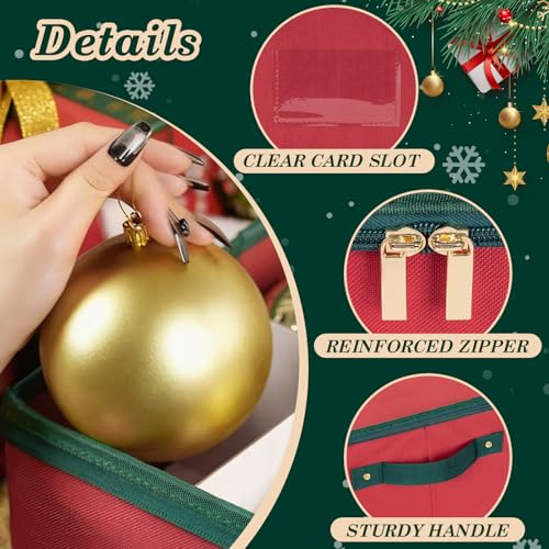 Christmas Ornament Storage Box with Adjustable Dividers - Image 7