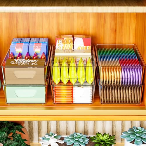 Stackable 6 Pack Snack Organizer for Pantry Shelf,Clear Pantry - Image 7