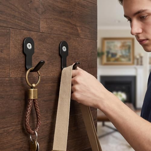 20Pcs Small Black Wall Hooks for Keys - Small Wall Hook Set - Image 5