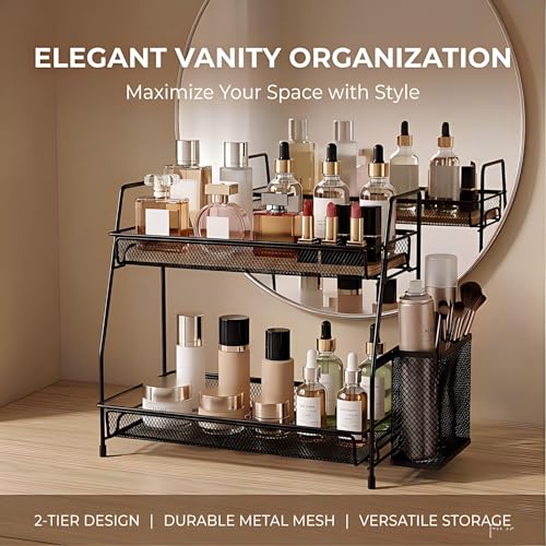 LEMIKKLE 2-Tier Bathroom Countertop Organizer,Skincare - Image 5