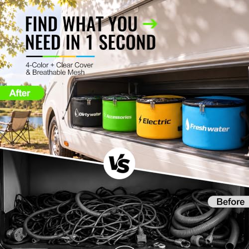 4 Pack RV Hose Storage with Zipper, Camper Hose Storage - Image 4