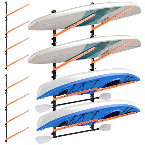 Kayak Storage Racks Garage Wall Mount Racks, 4 Tiers - Image 2