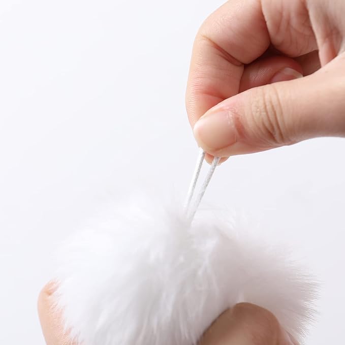 Craft Pom Pom Balls,Large White Poms Costume Accessory, Pom pom Balls for Arts and DIY Creative Crafts Decorations,White,3 Inches,20 Pieces.