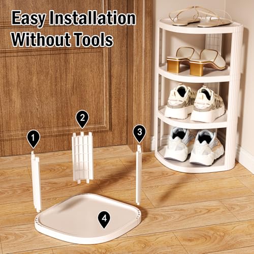 10 Tier Vertical Shoe Rack, Stackable Narrow Shoe Organizer - Image 5